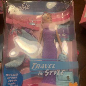 NIB Vintage Mattel Barbie Travel in Style 2001 Vintage